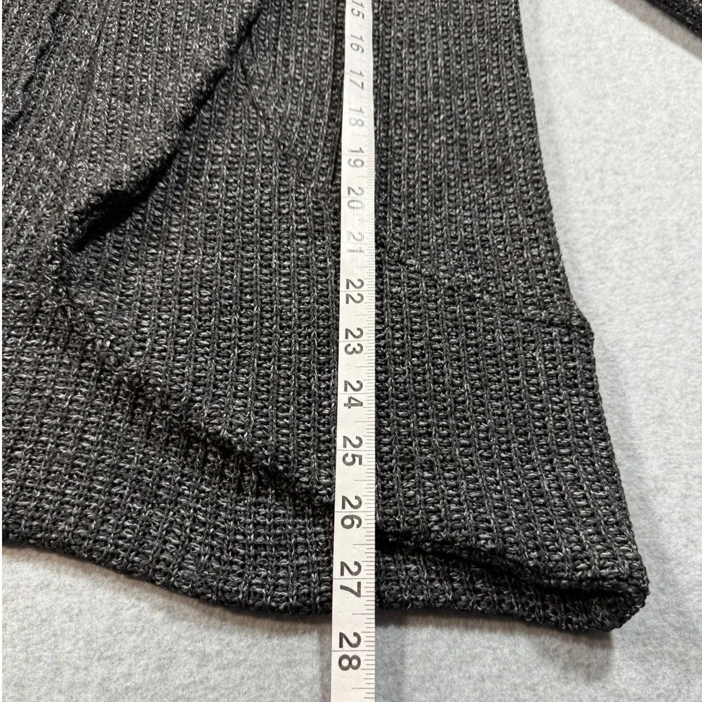 Gibsonlook Open Front Knit Cardigan Sweater Charcoal Gray Medium Officecore - Picture 8 of 14